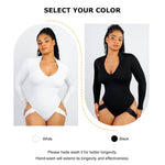 Load image into Gallery viewer, Long Sleeve V-Neck Bodysuit
