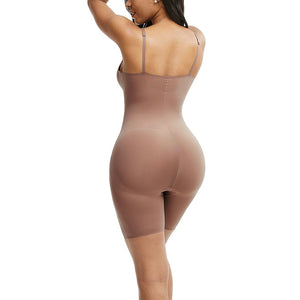 Full Body Shaper with Large Black Adjustable Straps