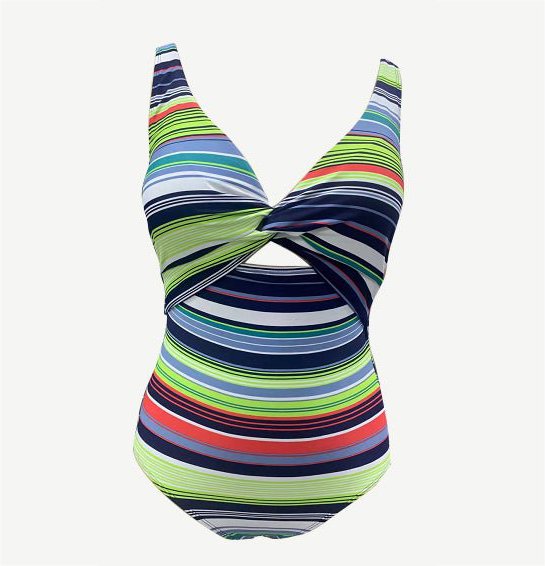 Striped Colored Swimsuit