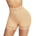 Load image into Gallery viewer, Mid-Waist Lace Shorts - Deep Skin Tummy Shaper
