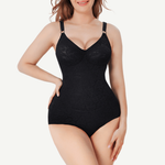 Load image into Gallery viewer, 1pc V-Neck Bodysuit -Mesh Lining
