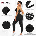 Load image into Gallery viewer, Black High Waist Leggings - Adjustable Straps
