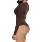 Load image into Gallery viewer, One Piece Long Sleeve Body Corset
