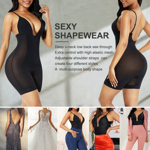Body Shapewear with Wired Plunge Collar