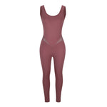 Load image into Gallery viewer, Purplish Red Jumpsuit
