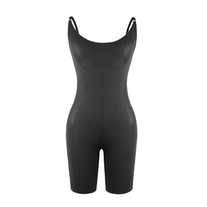 Full Body Shaper with Large Black Adjustable Straps