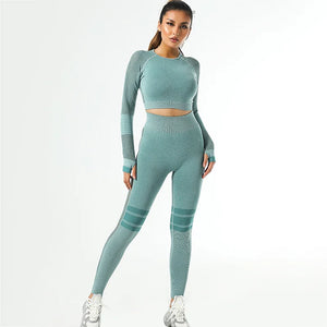 Yoga Pants Set with Thumb Buckles