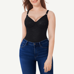 Load image into Gallery viewer, 1pc V-Neck Bodysuit -Mesh Lining
