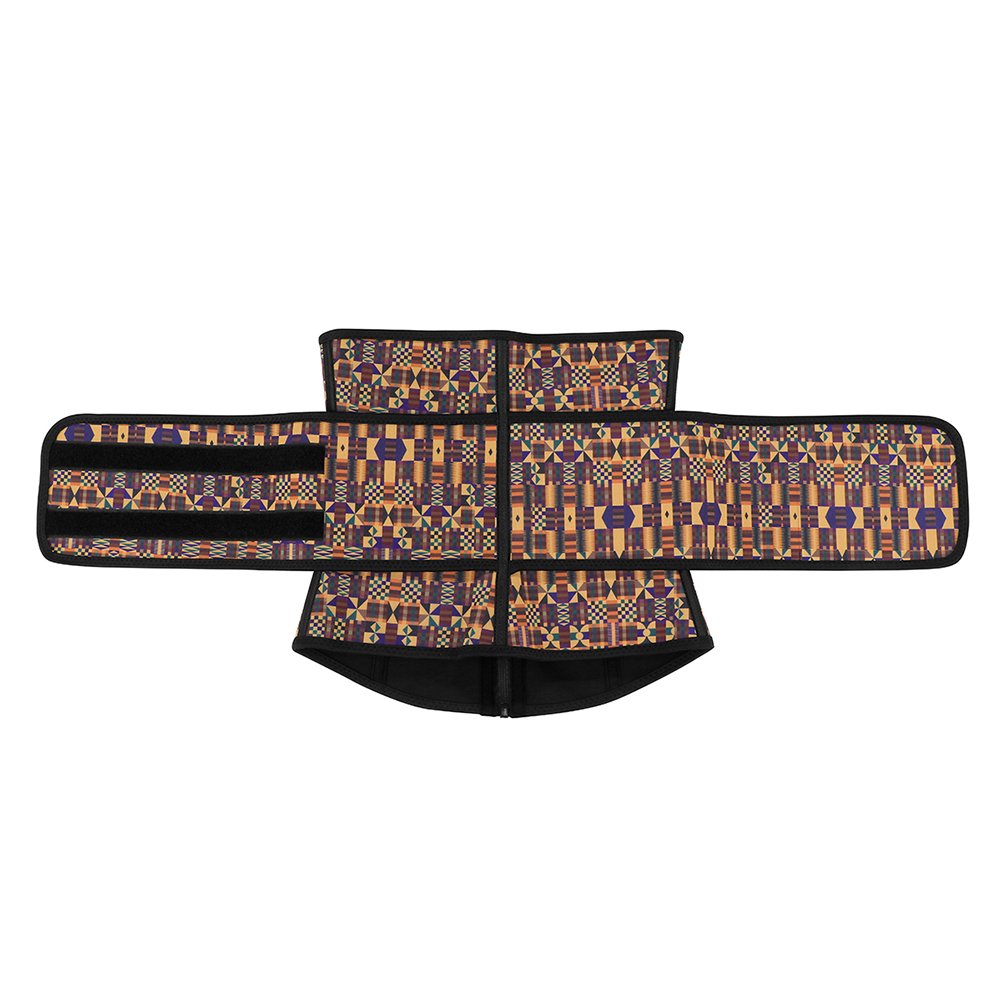 African Print Waist Trainer with Zipper