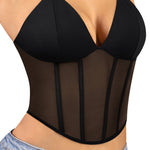 Load image into Gallery viewer, Mesh Corset Sports Bra
