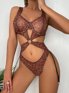 One Piece Leopard Lingerie