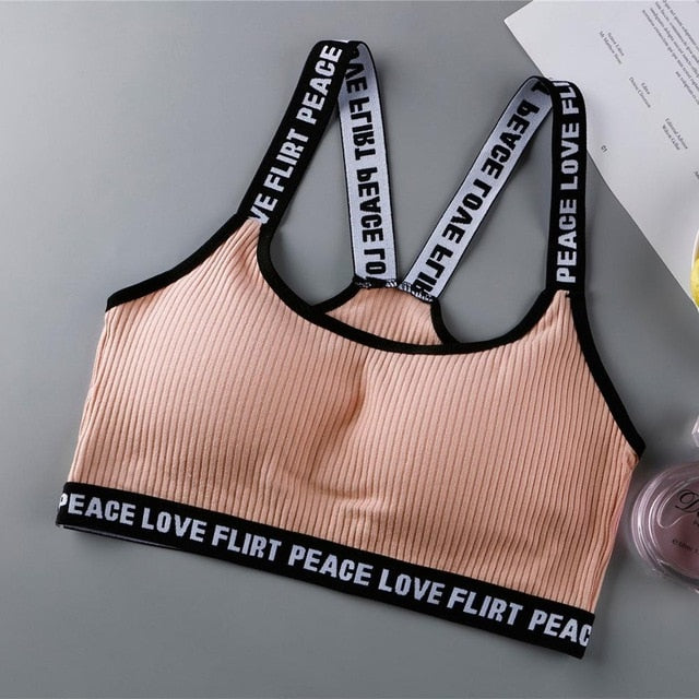 Push Up Yoga Sports Bra with Matching Bottom (2 pieces)