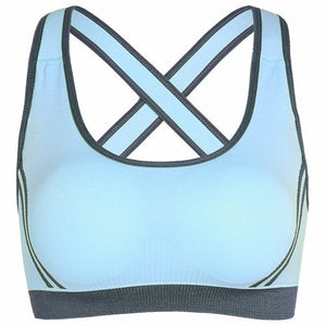 Cross Back Sport Bra with Removable Pads