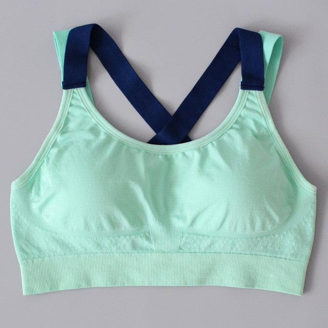 Push Up Sports Bra with Cross Straps